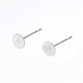 thumbnail image 3 of 2000pc Non-Tarnish 304 Stainless Steel Stud Earring Findings Stainless Steel Color 12x5mm Pin: 0.7mm, 3 of 3