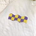 thumbnail image 3 of Pinzas de pelo de acrílico, pasadores de pelo , rquils de cuadros de de ajedrez, accesorios , regalos para mujeres y Amarillo morado Macarena Pinzas de cabello, 3 of 8