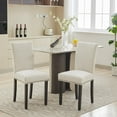 thumbnail image 1 of Yeshouse Juego de 2 sillas de comedor tapizadas, sillas de cocina estilo Parsons con ribete de tachuelas y patas de madera, sillas acolchadas para comedor, 1 of 8