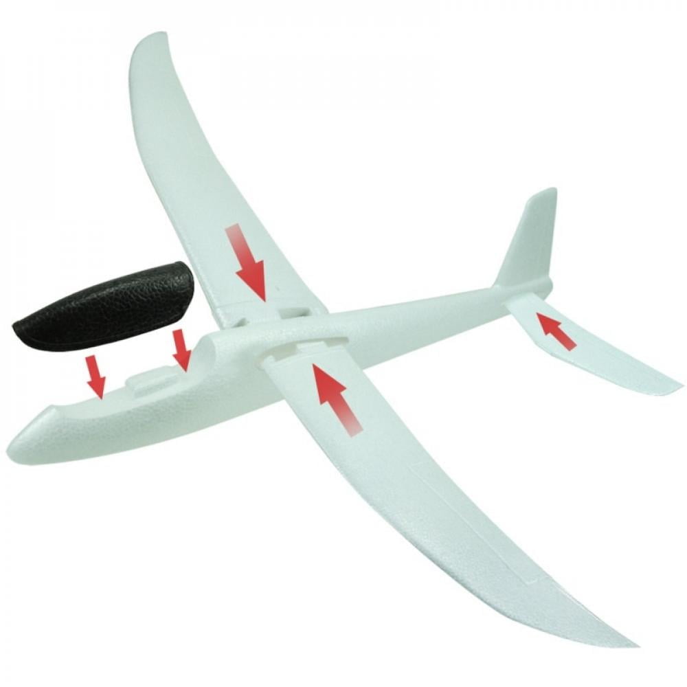 Foam Glider Plane 22" Wingspan Hand Launch Easy Set Up Loops Stunts Ships Free 