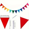 thumbnail image 3 of 6 Sets of Rainbow Triangle Flags with Ribbons Decorations Colorful Flags String Triangle Flags Wholesale Rainbow Flags Suitable for Carnival Birthday Party Holiday Decoration (Rainbow Colors), 3 of 8