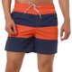 thumbnail image 1 of Lars Amadeus Pantalones cortos de plade verano pahombre con forro de malde bloque de colorrayas NaranAzul Marino 36, 1 of 6