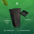 thumbnail image 3 of Worth 2 Pack 28" Tall Large Metal Planter, Tapered Steel Flower Pots, Black, 3 of 12