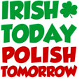 thumbnail image 3 of CafePress - Irish Today Polish Tomorrow Women's Dark Pajamas - Women's Short Sleeve Print T-Shirt and Pants Dark Cotton Pajama Set, 3 of 7
