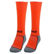 R-BAO Authorized Boy Cotton Blends Breathable Outdoor Sports Soccer Football Long Socks Pair Orange