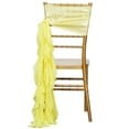 thumbnail image 4 of BalsaCircle Curly Chiffon Chair Sash Yellow, 4 of 4