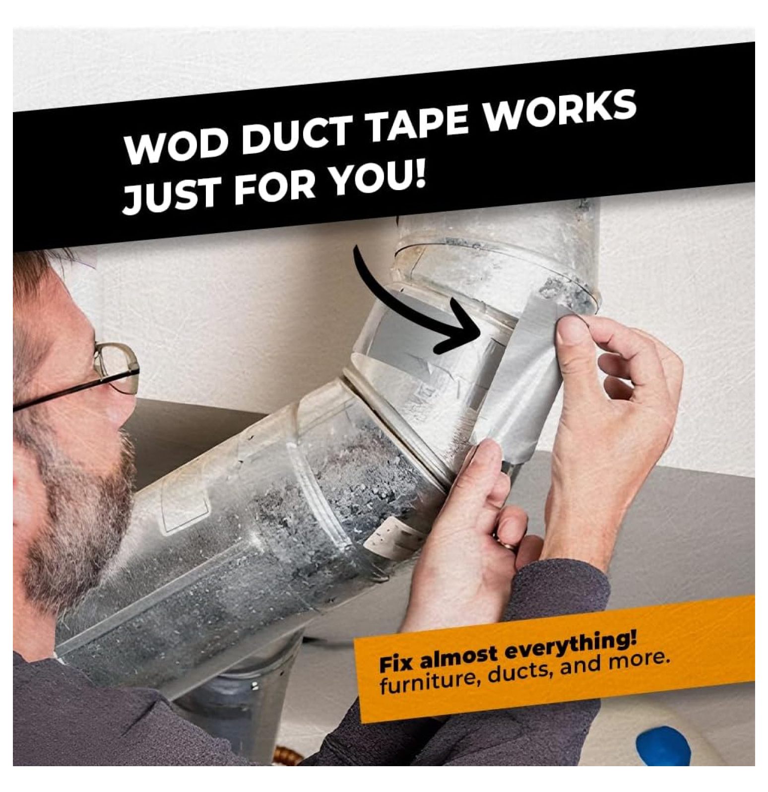 WOD DTC10 Advanced Strength Industrial Grade Dark Green Duct Tape, 12 inch x 60 ft. Waterproof, UV Resistant For & Home Improvement