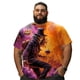 thumbnail image 1 of playera grande y alto para hombre big and tall men t shirt camisas playeras manga corta 4XL 3DTS10055, 1 of 7