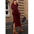thumbnail image 2 of Conjunto de Vestido Maxi de 2 Piezas para Mujer PRETTYGARDEN Rojo Vino XL, 2 of 7