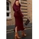 thumbnail image 2 of Conjunto de Vestido Maxi de Punto de 2 Piezas para Mujer PRETTYGARDEN Rojo Vino M, 2 of 7
