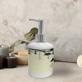 thumbnail image 3 of Ambesonne Vintage Soap Dispenser & Toothbrush Holder Set, Diamonds Forks Spoons, 2 Pcs, Avocado Green Black, 3 of 6