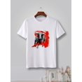 thumbnail image 2 of Unique Bull Graphic Print Tee - Men's Casual Short Sleeve T-Shirts for Summer - Comfortable, Breathable, and Stylish, 2 of 6