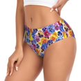 thumbnail image 2 of Fotbe The Garden Tricolor Pansy Flower Calzones Estampados para Mujer – Ropa Interior de Algodón, Cómoda, Suave y Elástica-X-Small, 2 of 6