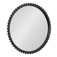 thumbnail image 5 of Kate and Laurel Beadbrook Modern Round Beaded Wall Mirror, 24 Inch Diameter, Black, Transitional Circle Mirror for Use as Bathroom Mirror or Entryway Mirror Decor, 5 of 9