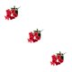 thumbnail image 5 of Flores artificiales Billuyoard Decoraciones interiores exteriores Iris Japonica rojo, 5 of 6