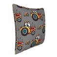 thumbnail image 2 of Kll Cartoon Tractor Decorative Throw Pillow Covers Velvet Soft For Couch Sofa Bedroom Living Room Outdoor -16"X16", 2 of 8