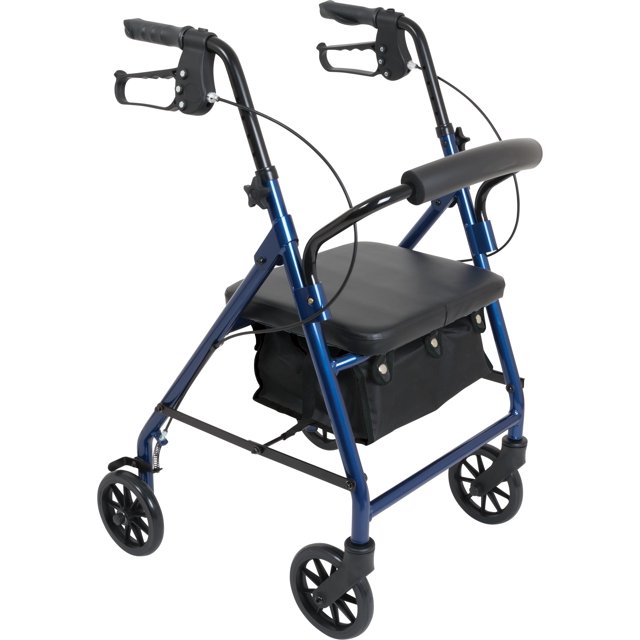 Probasics Rouleau d'Aluminium Junior avec Roues de 6 Pouces, Capacité de Charge de 250 Livres, Bleu