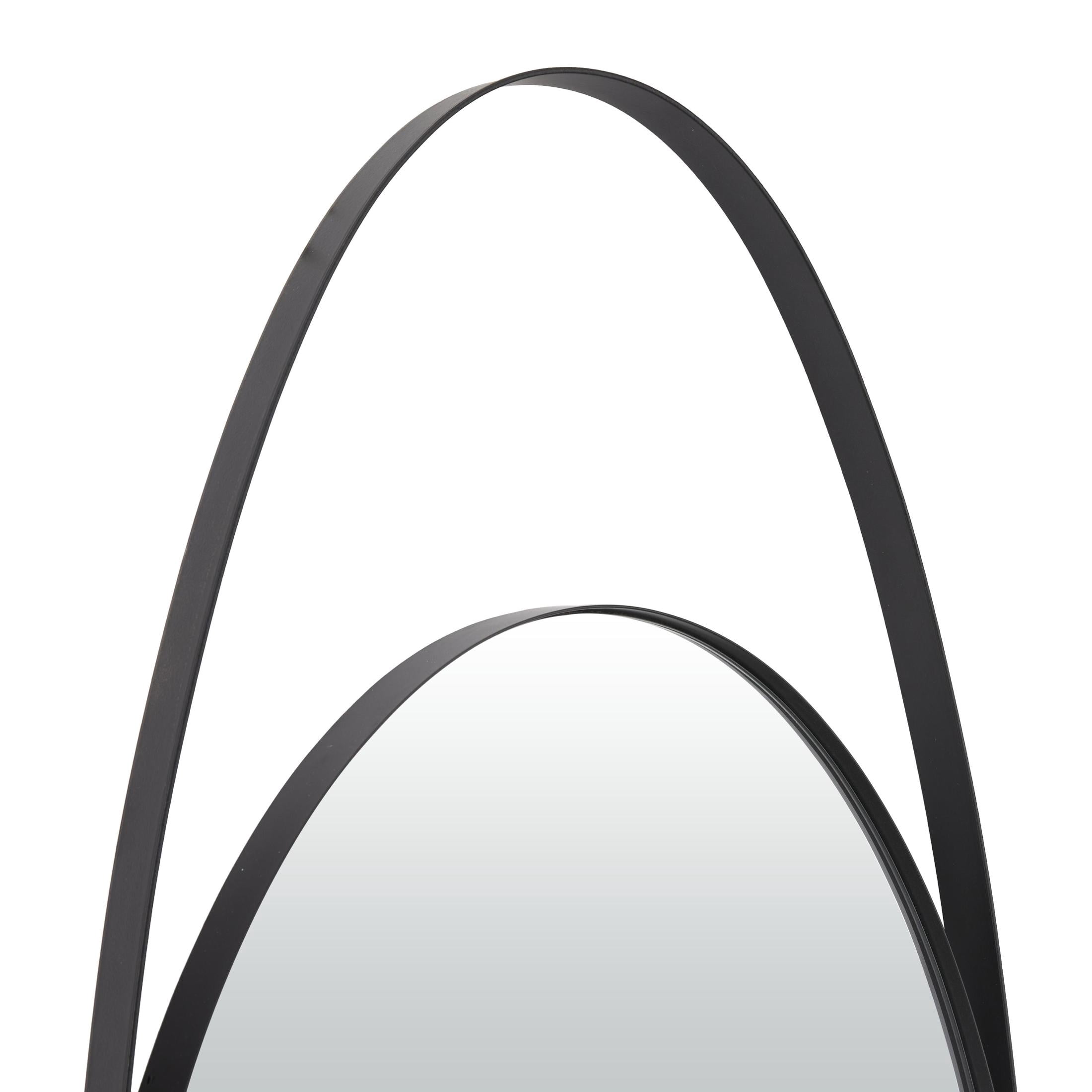 CosmoLiving by Cosmopolitan 16" x 42" Black Oval Wall Mirror