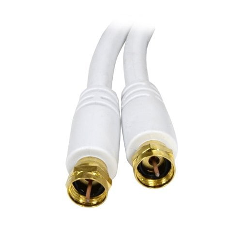 Luxtronic 25-ft. RG-6U Coaxial Cable with Gold &quot;F&quot; Connectors - White