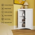 thumbnail image 6 of FRALIMK White Freestanding Small Corner Storage Cabinet with Doors for Living Room, 6 of 8
