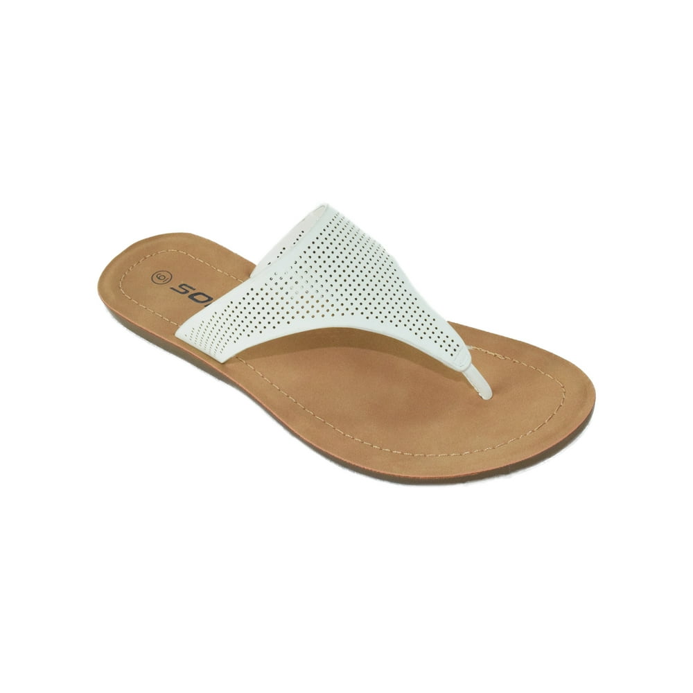 SODA Soda Shoes Cut Out Women Basic Flip Flops Flat Summer Sandals