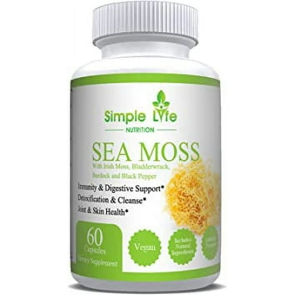Simple Life Nutrition Organic Irish Sea Moss Capsules