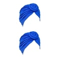 thumbnail image 2 of Turbante Nudo Estilo étnico Sonducket Azul real 2piezas, 2 of 6