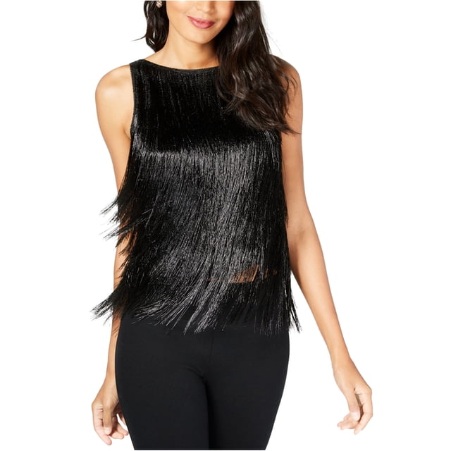 Blusa con flecos Rachel Zoe Iggy para mujer negro grande