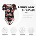 thumbnail image 6 of Fotbe Women Short Sleeve Bodysuit Round Neck Fire And Rescue Truck Bodysuit For Women Round Neck Scoop Neck Long Sleeve Stretch Tops Jumpsuit-X-Large, 6 of 9