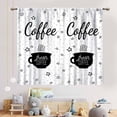 thumbnail image 5 of Coffee Kitchen Curtains, Rustic Vintage Coffee Theme Latte Cappuccino Cafe Beans Brown Farmhouse Country Window Treatments Drapery for Living Room Bedroom Dining Room, 84"x63" Inch, 5 of 5