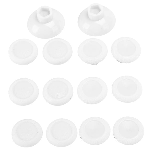 Adjustable height rocker caps, joystick thumb grips, PS4/XBOX, white.