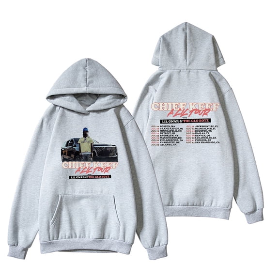 Chief Keef Merch A Lil Tour 2024 Concert Hoodies Unisex long sleeves Trendy Casual Streetwear