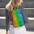 thumbnail image 6 of Naloa Glitter Rainbow Canvas Backpack for Men Women Rucksack Casual Travel Daypack College Tote Satchel Bookbag for Teens-Medium, 6 of 7