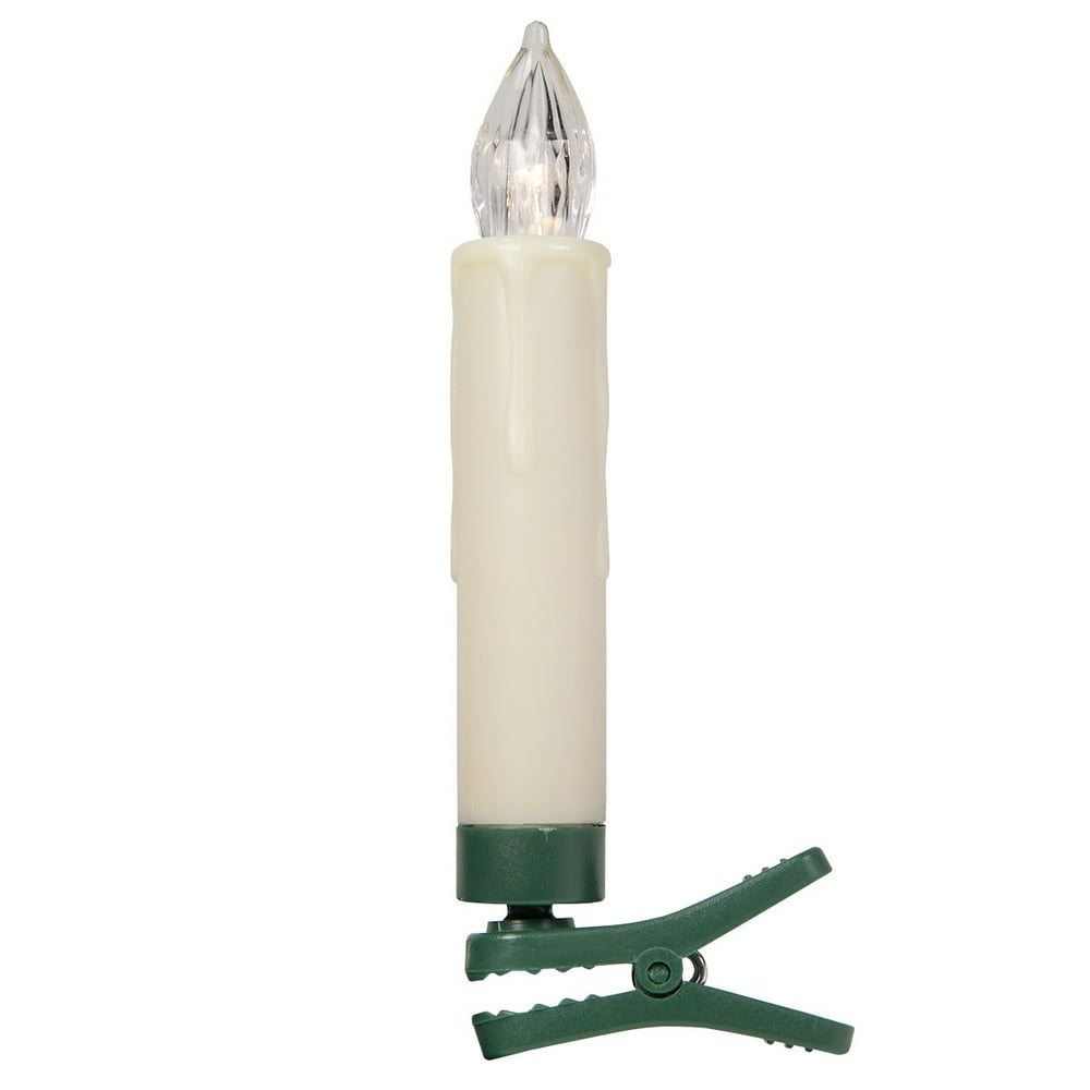 Flameless Clipon Christmas Tree Candles, Dimmable, Flickering/Steady