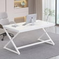 thumbnail image 1 of Rustic Computer Desk  Industrial Home Office Desk  Farmhouse Wood Metal Work Desk for Writing Study  Vintage Minimalist Executive Workstation PC Gaming Table in Bedroom  Rustic, 1 of 6