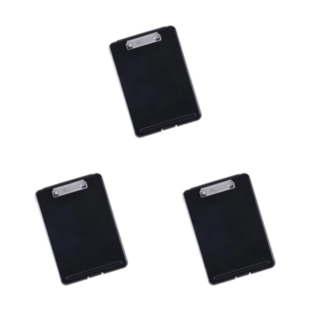 Vogacara Caja de archivos de plástico A4 Carpeta de documentos Caja de bloc de notas Organizador Suministro Negro Type1 NO1