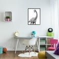 thumbnail image 2 of Stupell Industries Cute Monochrome Longneck Dinosaur Blue Glasses Design, 24 x 30, Design by Annalisa Latella, 2 of 8