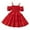 Red, variant on MeetoTime Girls Summer Dress Short Sleeved Off Shoulder Solid Color Sling Dresses 1-10 Years Baby Clothes