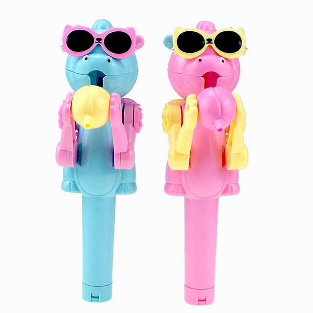 2 piezas auspicioso-extraño dinosaurio Piruleta Robot creativo complicado comer dulces regalo del Día de los Inocentes juguete de comida, 21*5cm