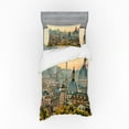 thumbnail image 2 of Ambesonne City Bedding Set 4 Pcs, Rome Historical Landmark, Queen, Pale Salmon Ivory Green, 2 of 3