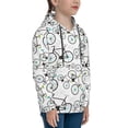 thumbnail image 3 of Fotbe Bicycle Pattern Youth Pullover Hooded Sweatshirt, Boys Hoodie, Kangaroo Pocket Hoodie for Kids Girls -X-Large, 3 of 6