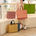 thumbnail image 3 of 48 reusable party gift tote bags, non-woven eco-friendly shopping bags, supermarket shopping bags, food bags, clothing bags (12 color mixes, 4 each color) catering tote bags,women's DIY tote bags, 3 of 5