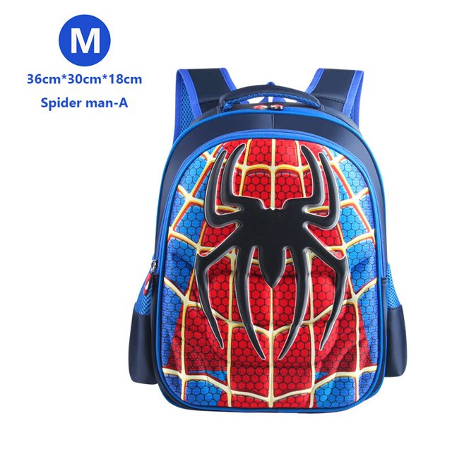 Mochila escolar 3D para niños, morral de araña de 1-6 grados, bonito Anime, impermeable, para jardín de infantes Fivean unisex