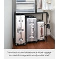thumbnail image 2 of Yamazaki Home Expandable Suitcase Rack, Black, Steel, Expandable, 2 of 7