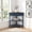 Navy Blue, variant on 3-Tier Triangle Corner End Table with Solid Wood Legs and Waterproof Top - Brown