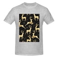 thumbnail image 4 of Bingfone Christmas Gold Deers Men'S Loose Fit Short-Sleeve Pocket T-Shirt, 4 of 7