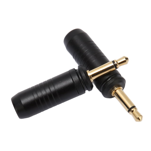 Enchufe de reparación de 3,5 mm Tipo de soldadura Chapado en oro Reemplazo Mono Macho de 3,5 mm para Focal Clear Mg Celestee Stellia Negro