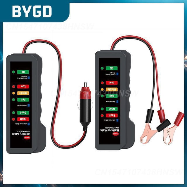 Portable Car Auto Battery Tester Universal Car Battery Tester Durable 6 Led Lights Display Car Diagnostic Tool Car AccessoriesBM320China He Qiyong unisex