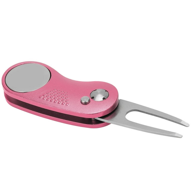 Ymiko Stainless Aluminium Handle Golfs Divot Repair Tool Automatic Spring Fittings