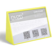 DYZD Plastic Multipurpose Stand for Price Tag, Name Card, Label Sign Display Pack of 6 (Style 2,Yellow)